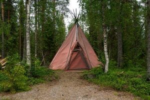 Camper en forêt